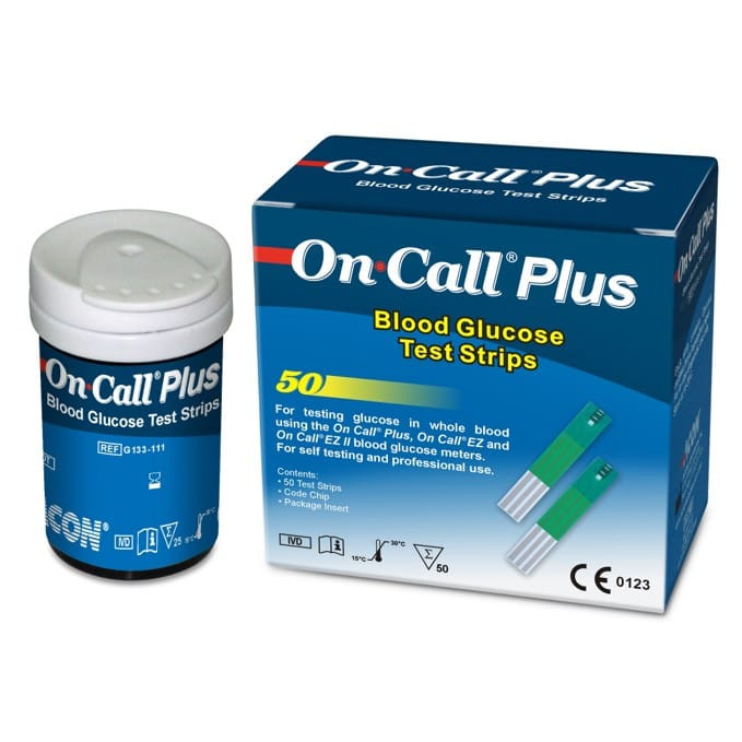شرائط فحص سكر الدم On Call Plus (50 شريط)