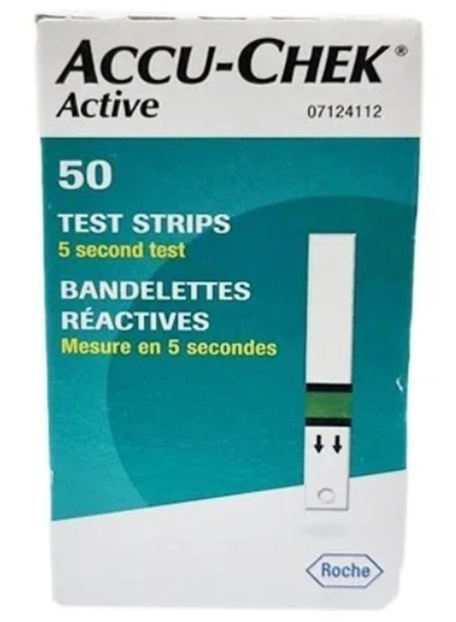 شرائط فحص سكر الدم Accu-Chek Active (50 شريط)
