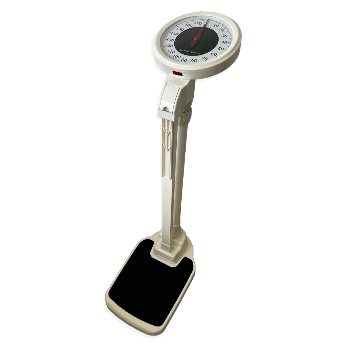 Mechanical medical scale with length gauge